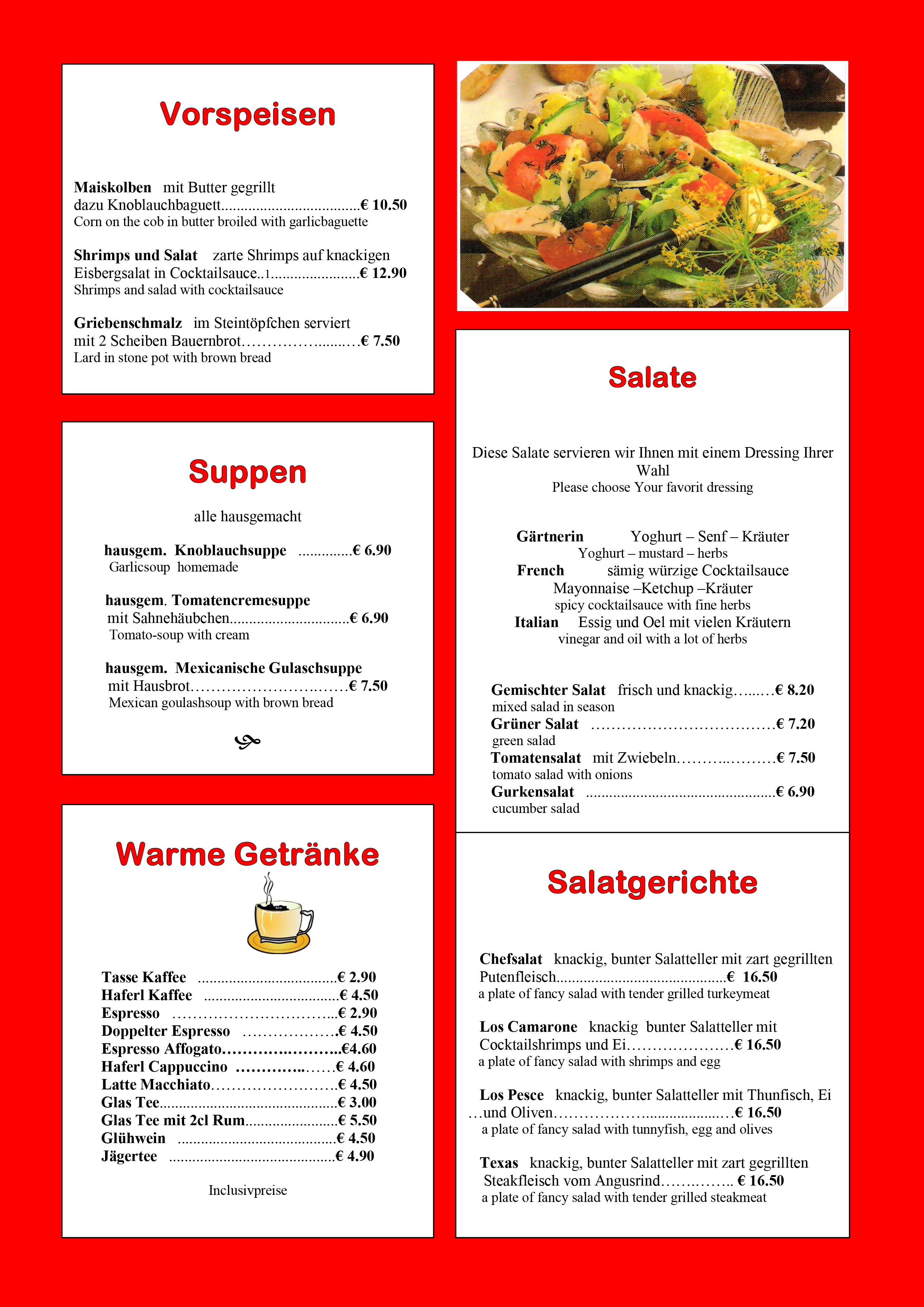 Vorspeise,Suppen,Salate
